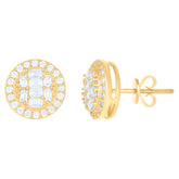 10 kt Gold Earrings With Moissanite Ctw 1.12